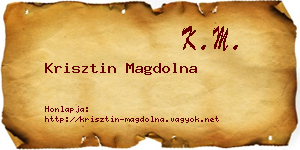 Krisztin Magdolna névjegykártya