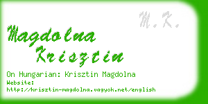 magdolna krisztin business card
